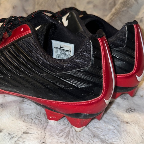 Nike Vapor Red & Black Baseball Cleats Sz 12 - Picture 7 of 15